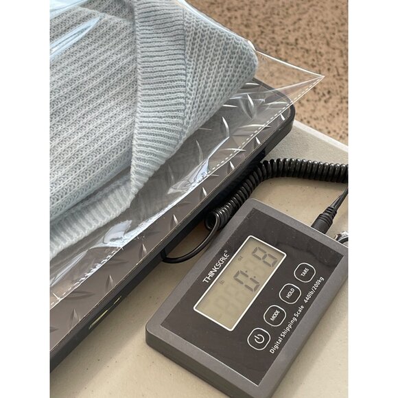 Vintage 80s College Point Sweater Vest Size Large VNeck Light Blue Deadstock NEW - Picture 5 of 6